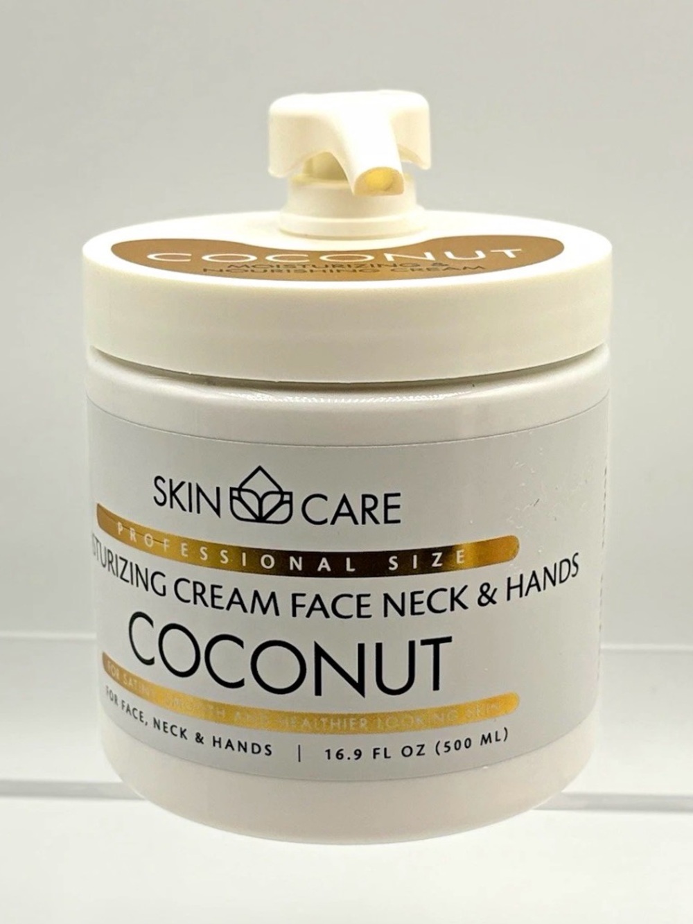 Coconut Moisturizing Cream for Face, Neck & Hands — White